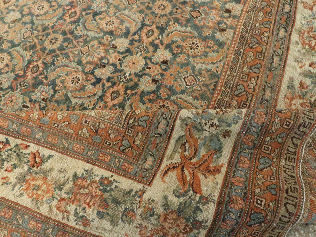 Antique Persian Bidjar Room Size Carpet, No.29427 - Staging