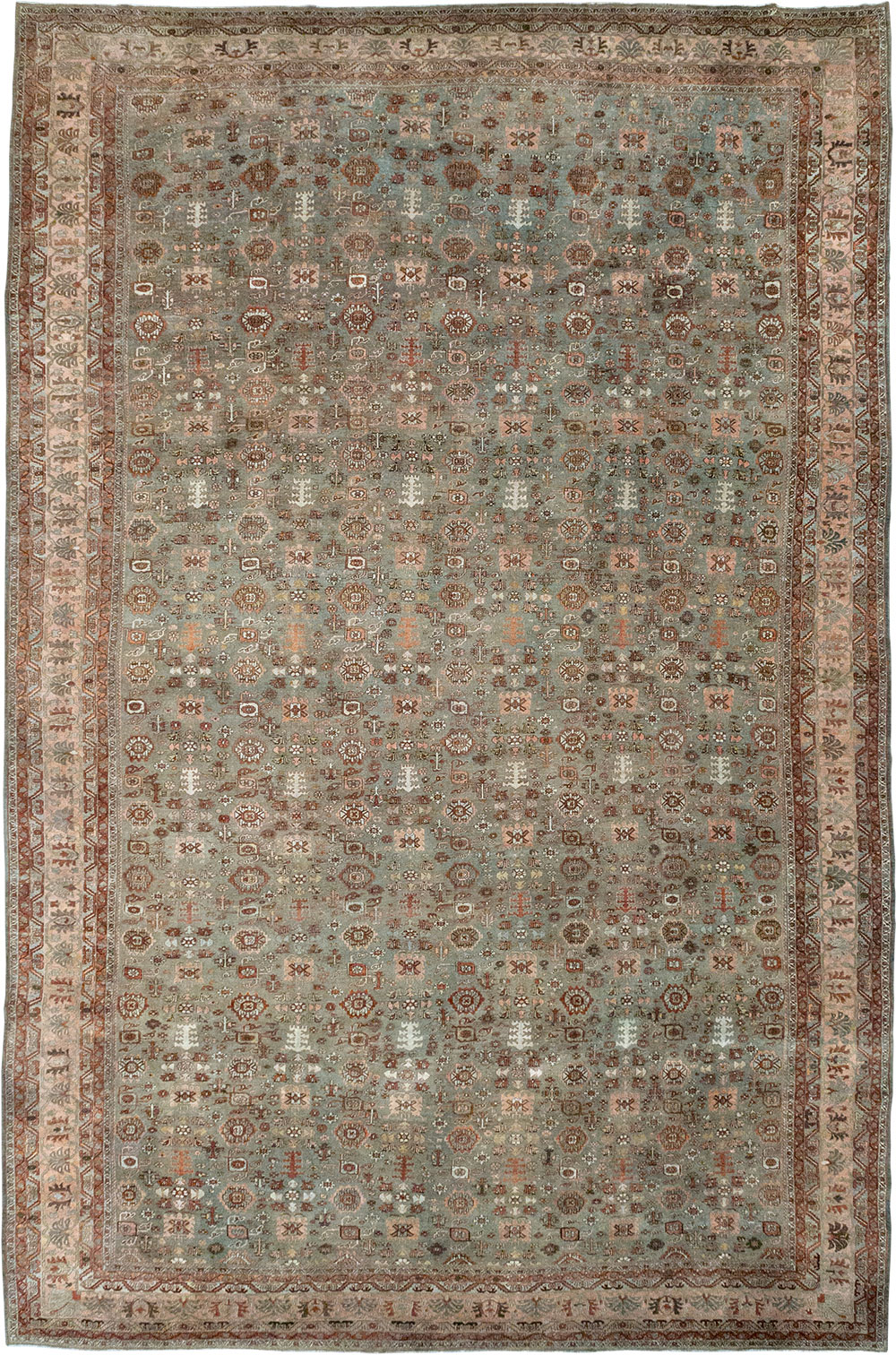 Antique Persian Bidjar Oversize Carpet, No.29430 - Staging