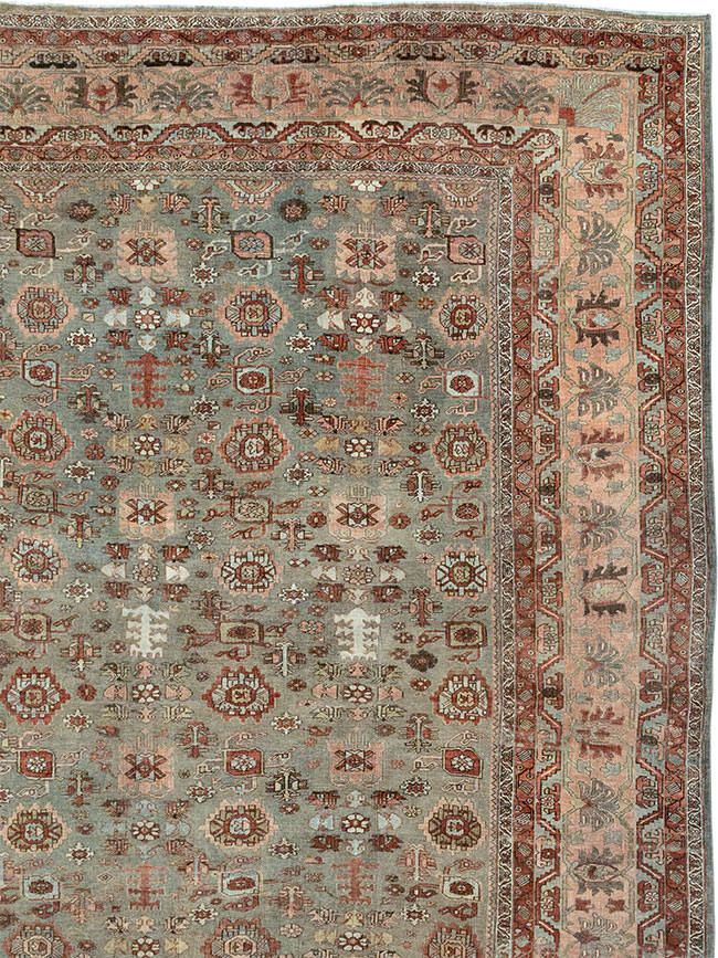 Antique Persian Bidjar Oversize Carpet, No.29430 - Staging