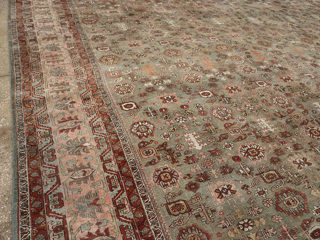 Antique Persian Bidjar Oversize Carpet, No.29430 - Staging