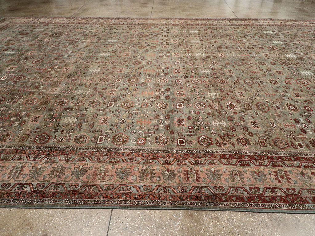 Antique Persian Bidjar Oversize Carpet, No.29430 - Staging