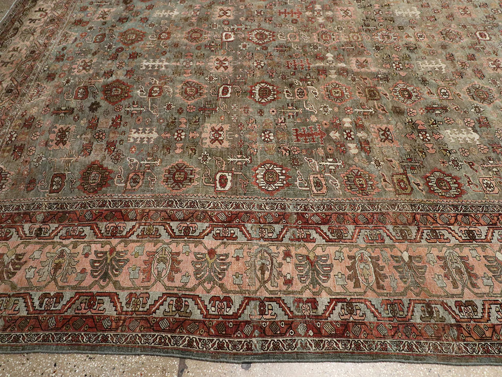 Antique Persian Bidjar Oversize Carpet, No.29430 - Staging