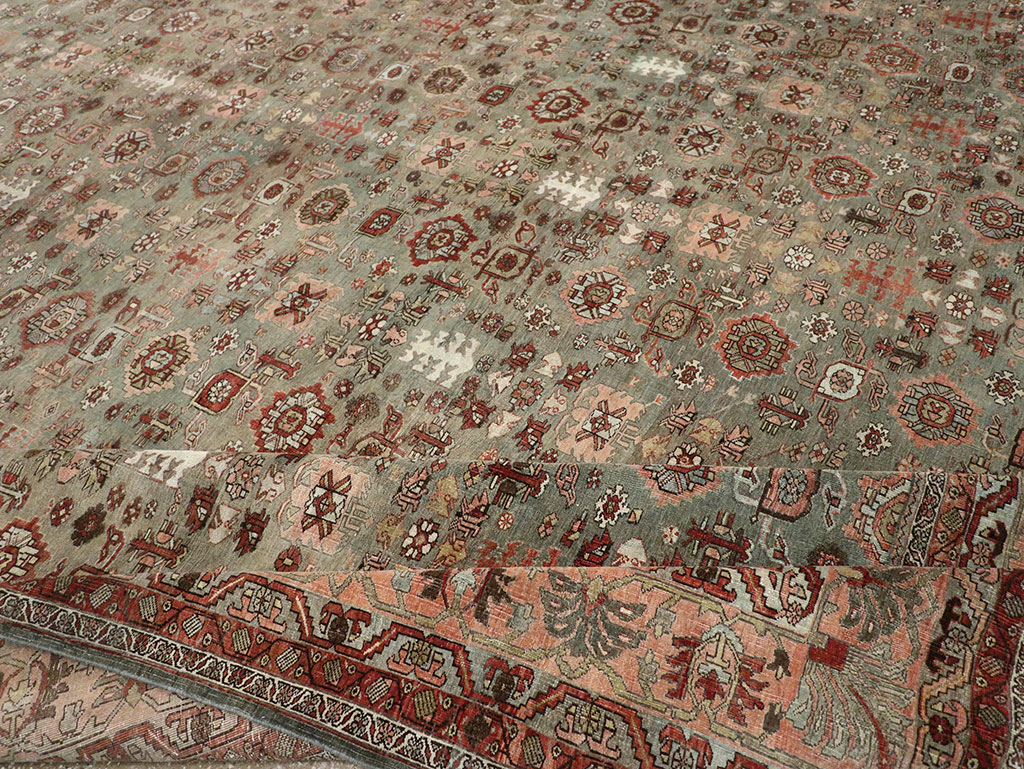 Antique Persian Bidjar Oversize Carpet, No.29430 - Staging
