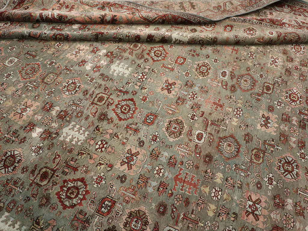 Antique Persian Bidjar Oversize Carpet, No.29430 - Staging