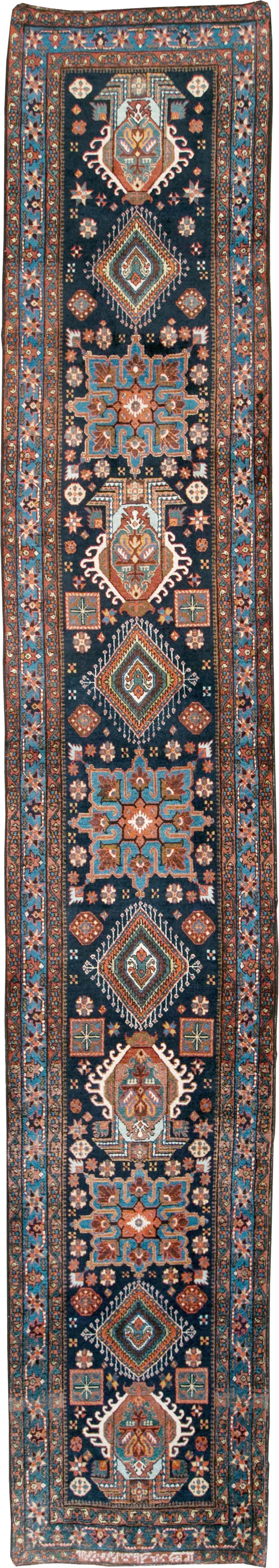 Antique Persian Heriz Runner, No.29434 - Staging