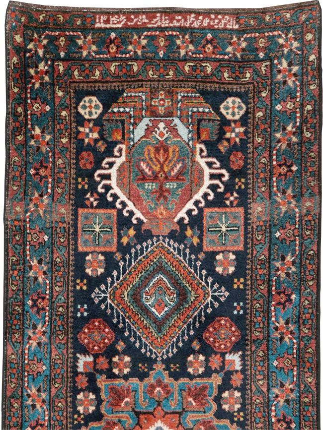 Antique Persian Heriz Runner, No.29434 - Staging