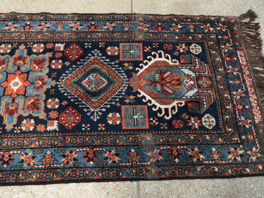 Antique Persian Heriz Runner, No.29434 - Staging