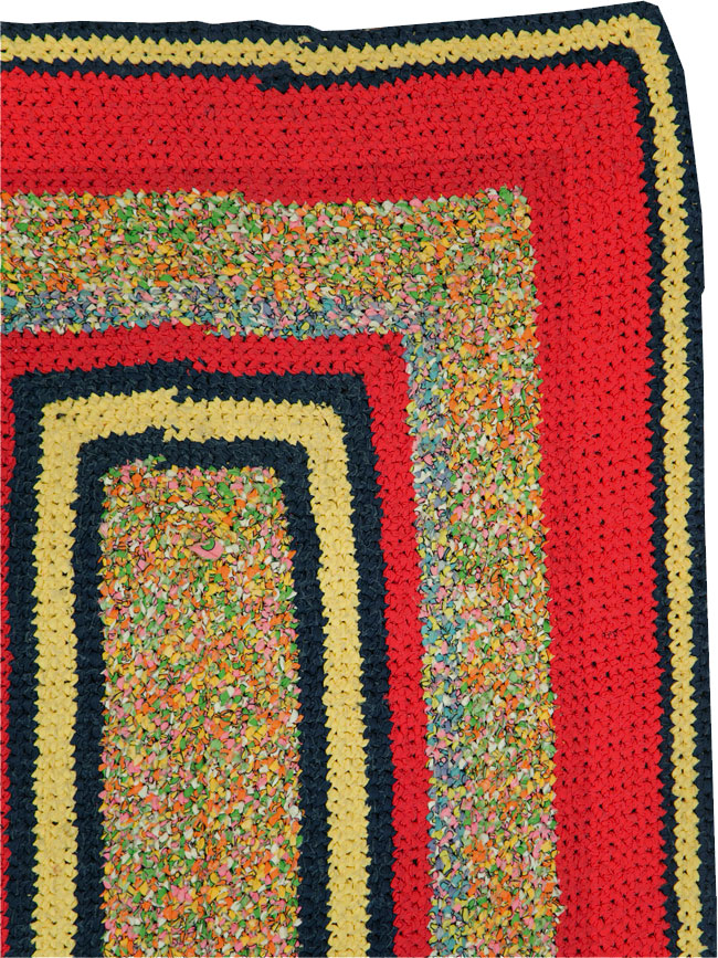 Vintage American Rag Rug, No.29435 - Staging