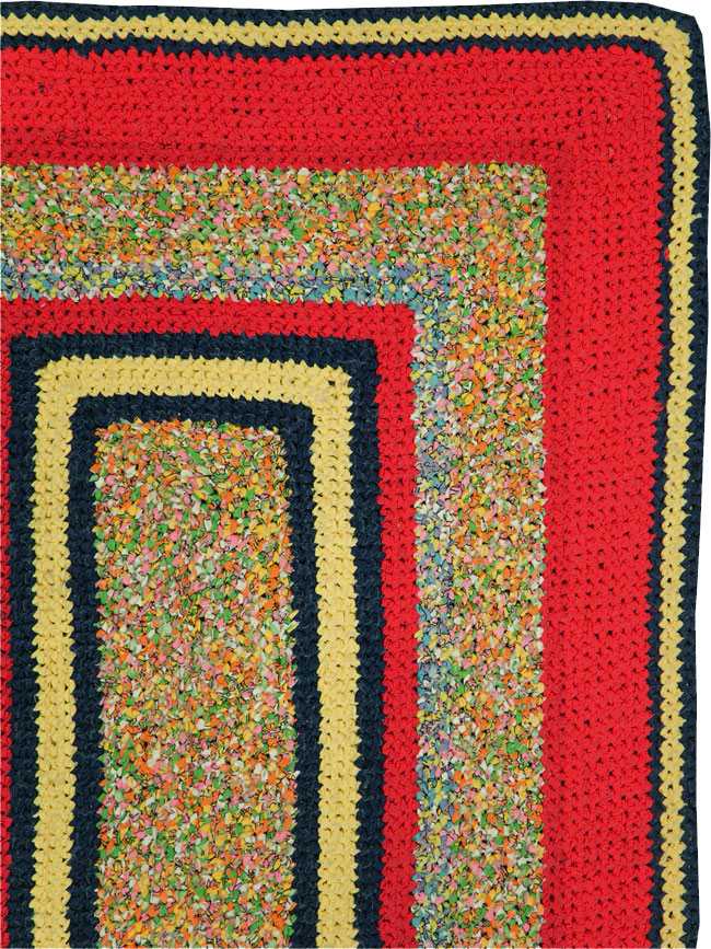 Vintage American Rag Rug, No.29435 - Staging