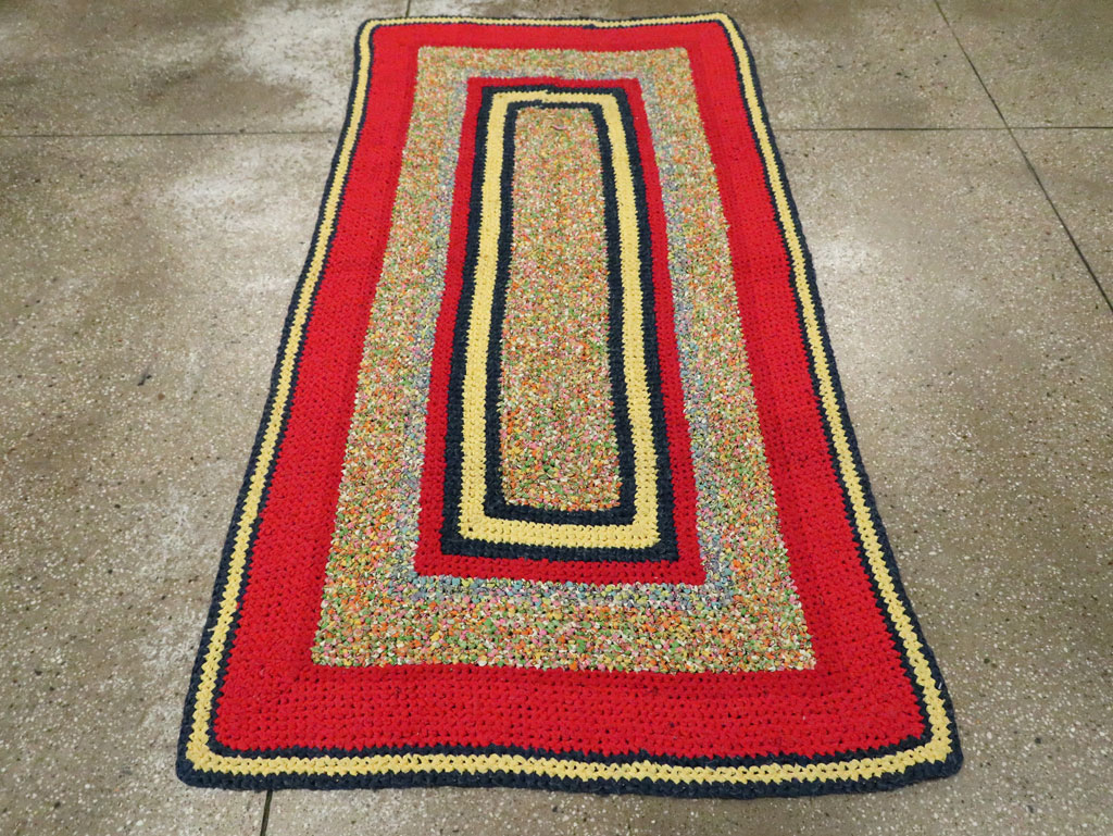 Vintage American Rag Rug, No.29435 - Staging