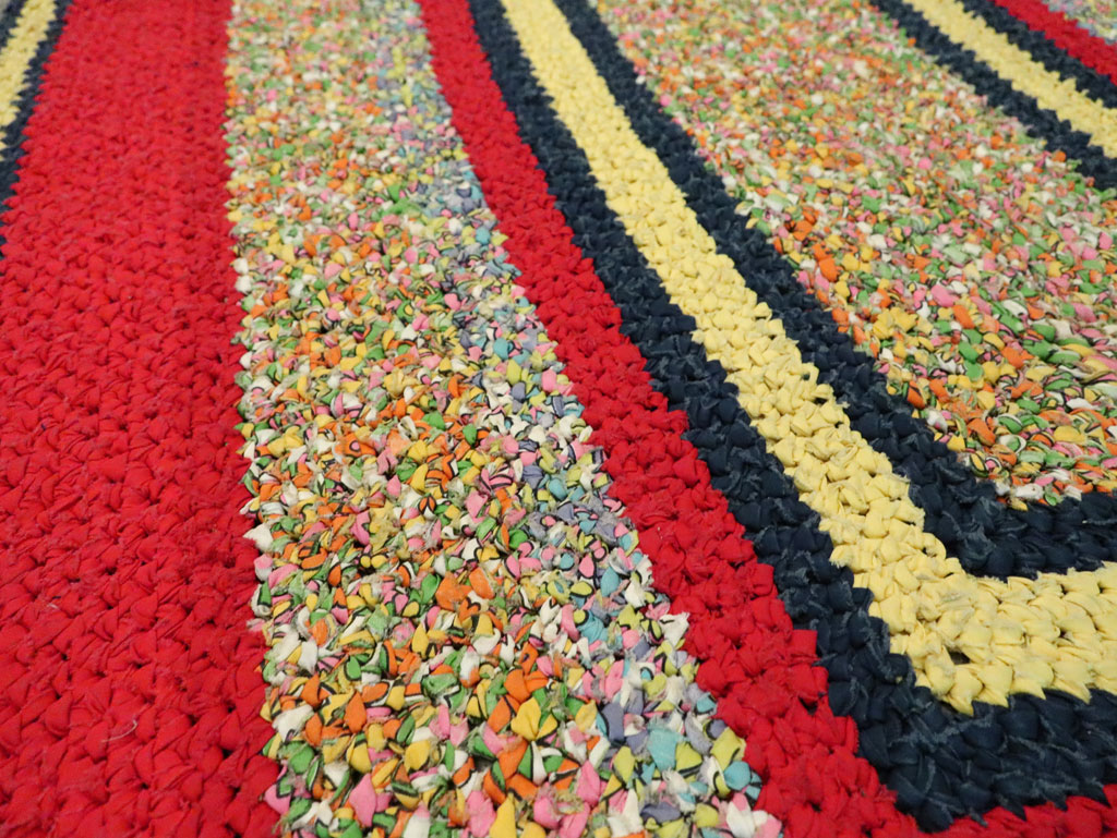 Vintage American Rag Rug, No.29435 - Staging