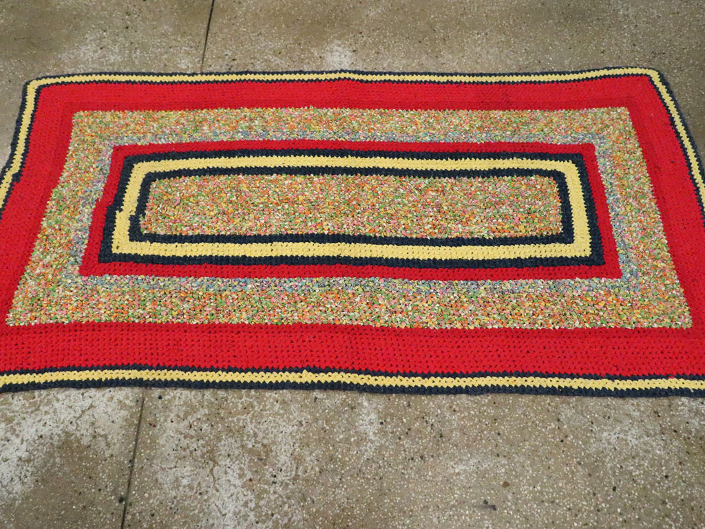 Vintage American Rag Rug, No.29435 - Staging