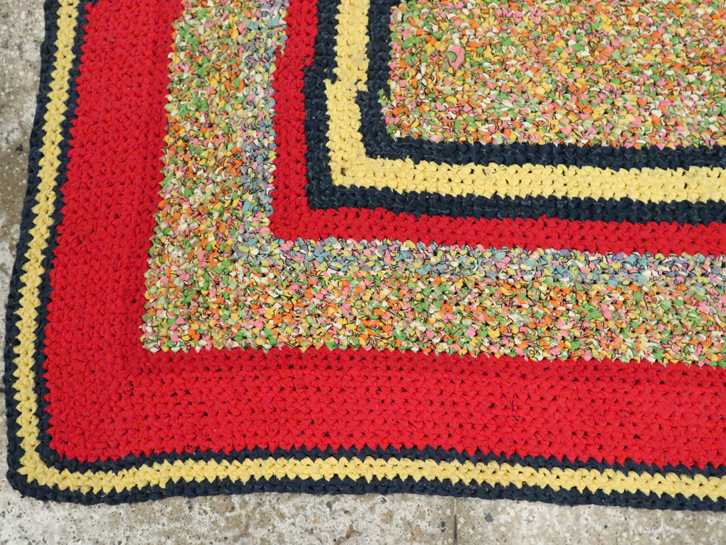 Vintage American Rag Rug, No.29435 - Staging