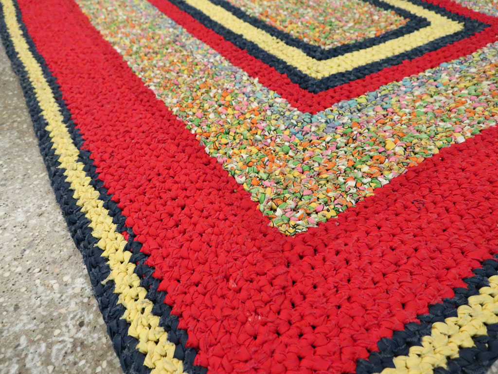 Vintage American Rag Rug, No.29435 - Staging