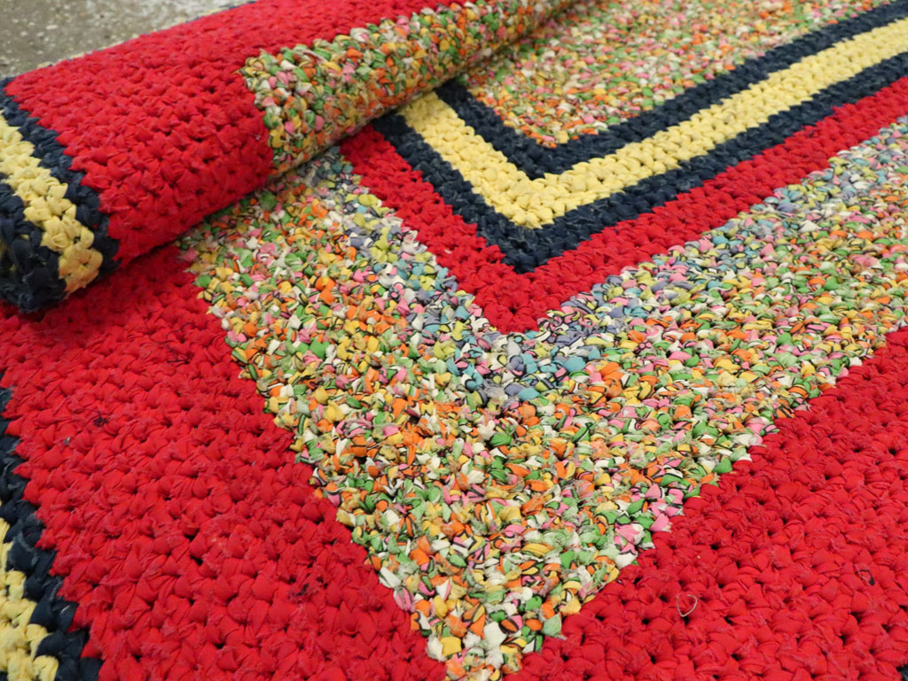 Vintage American Rag Rug, No.29435 - Staging