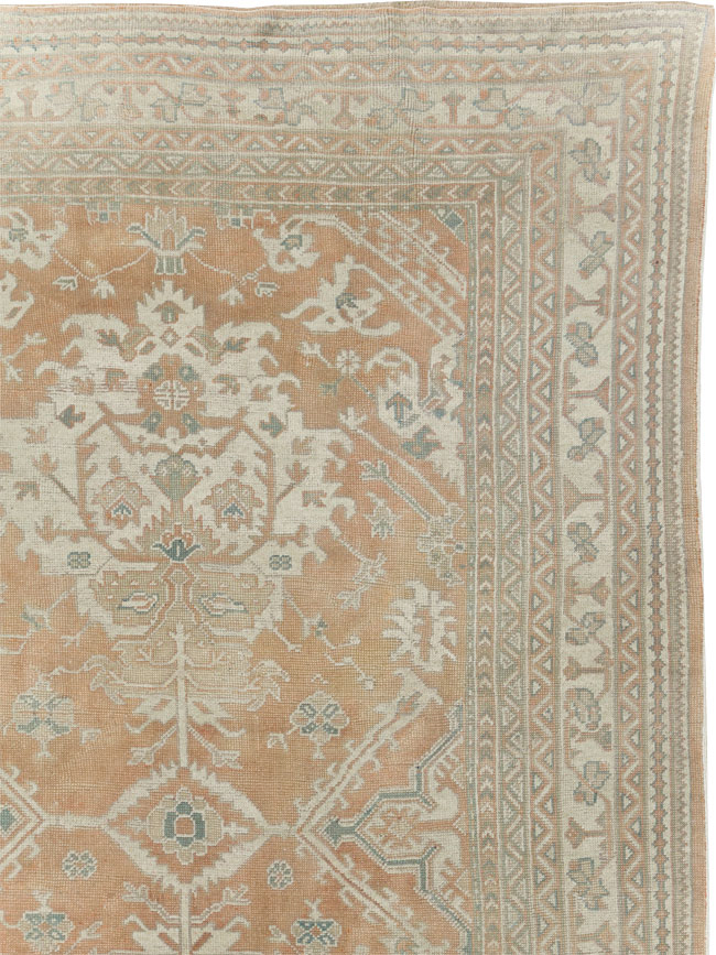 Antique Oushak Carpet, No.29438 - Staging