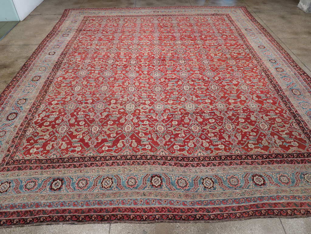 Antique Persian Bakshaish Large Carpet, No.29445 - Staging
