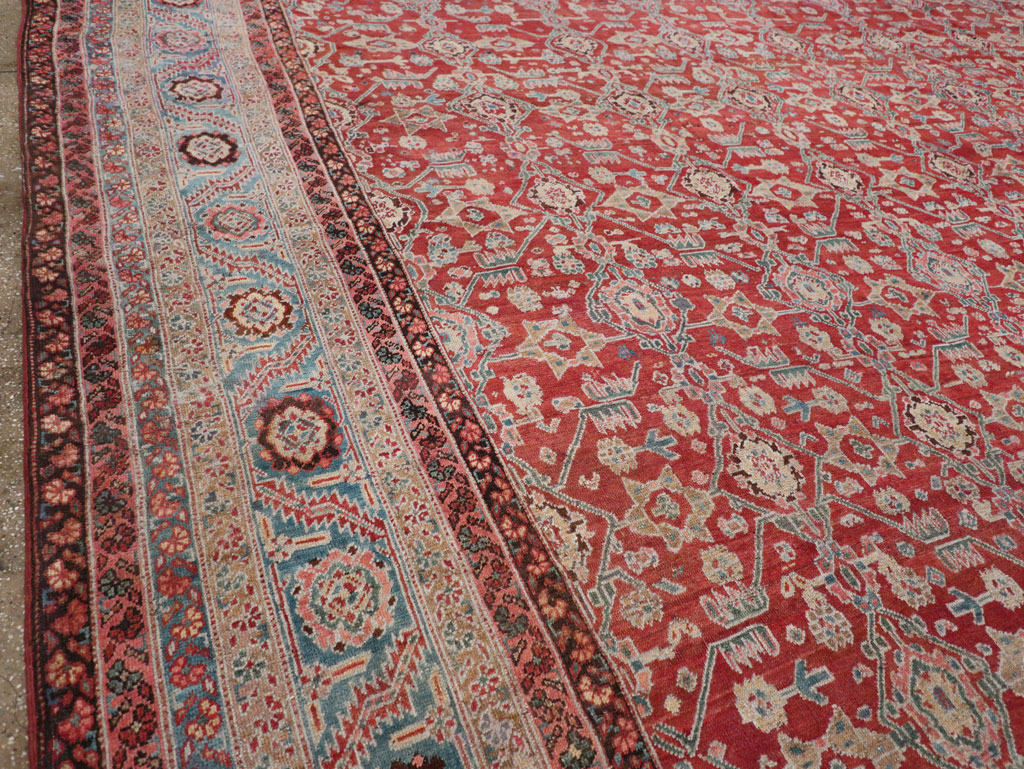 Antique Persian Bakshaish Large Carpet, No.29445 - Staging