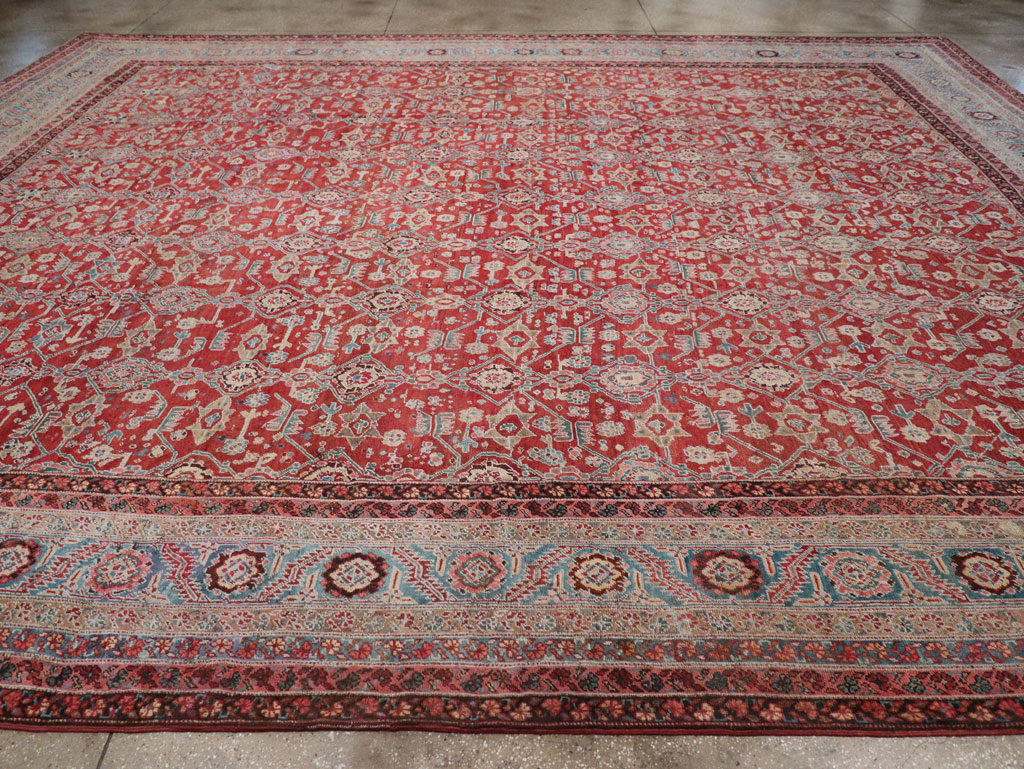 Antique Persian Bakshaish Large Carpet, No.29445 - Staging