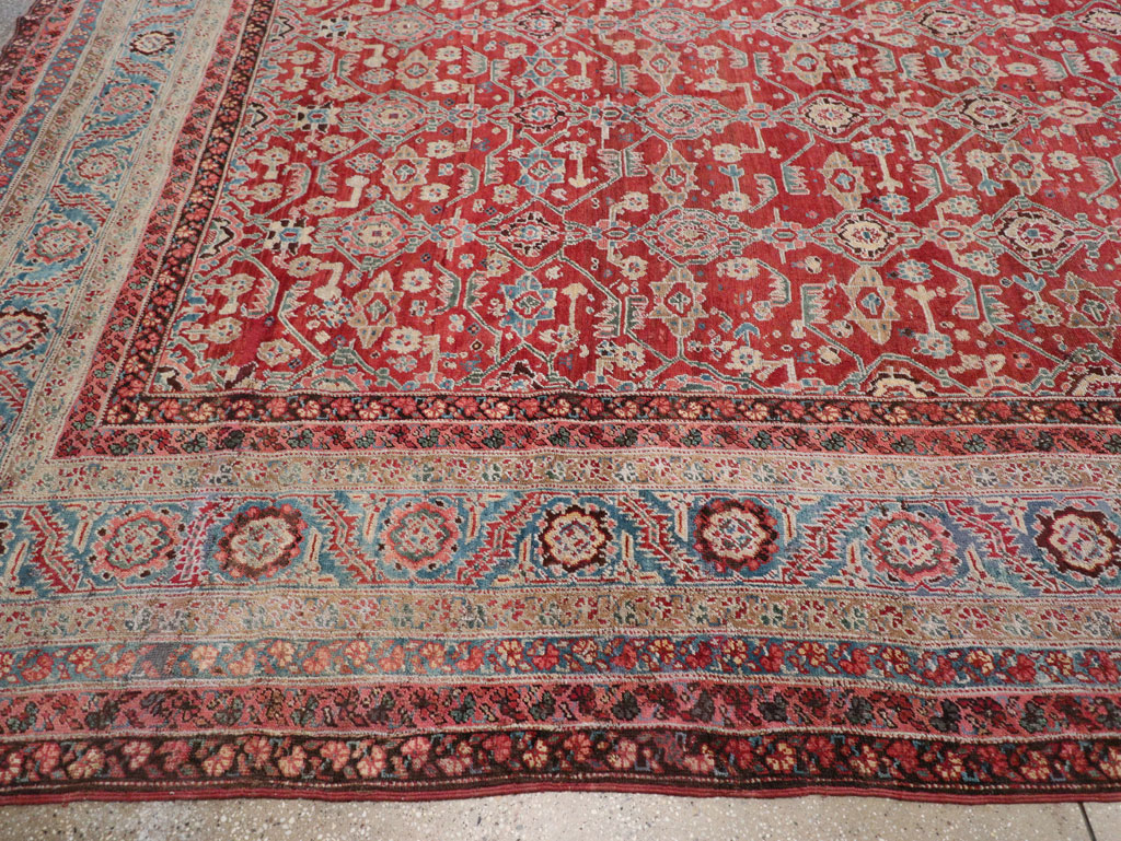 Antique Persian Bakshaish Large Carpet, No.29445 - Staging