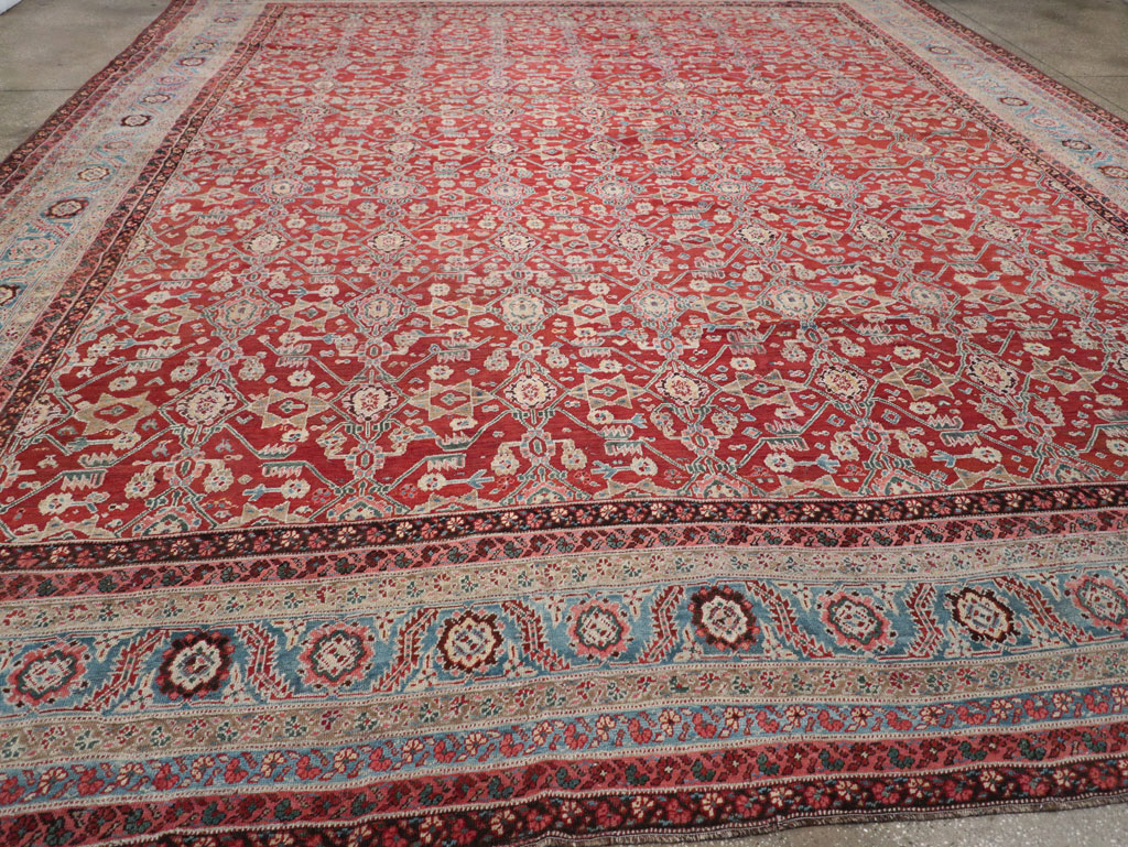 Antique Persian Bakshaish Large Carpet, No.29445 - Staging