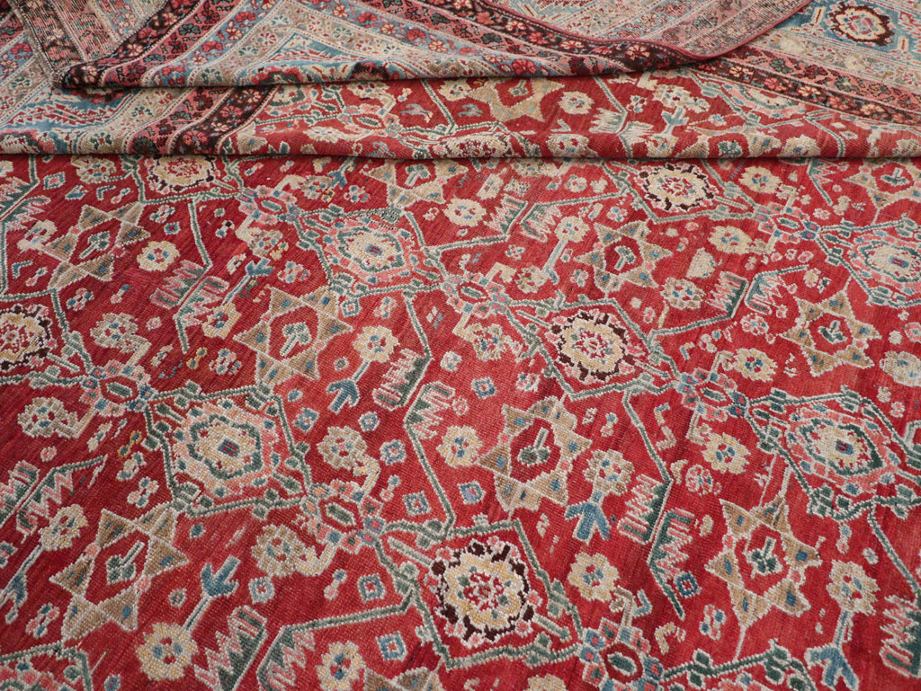 Antique Persian Bakshaish Large Carpet, No.29445 - Staging