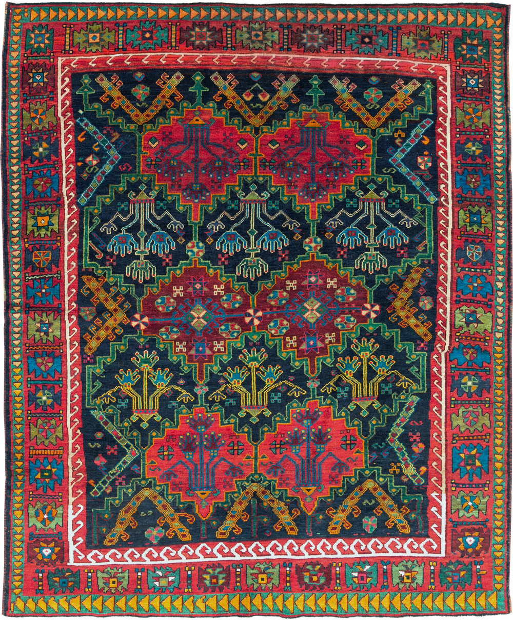Vintage Persian Ardabil Small Room Size Carpet, No.29446 - Staging