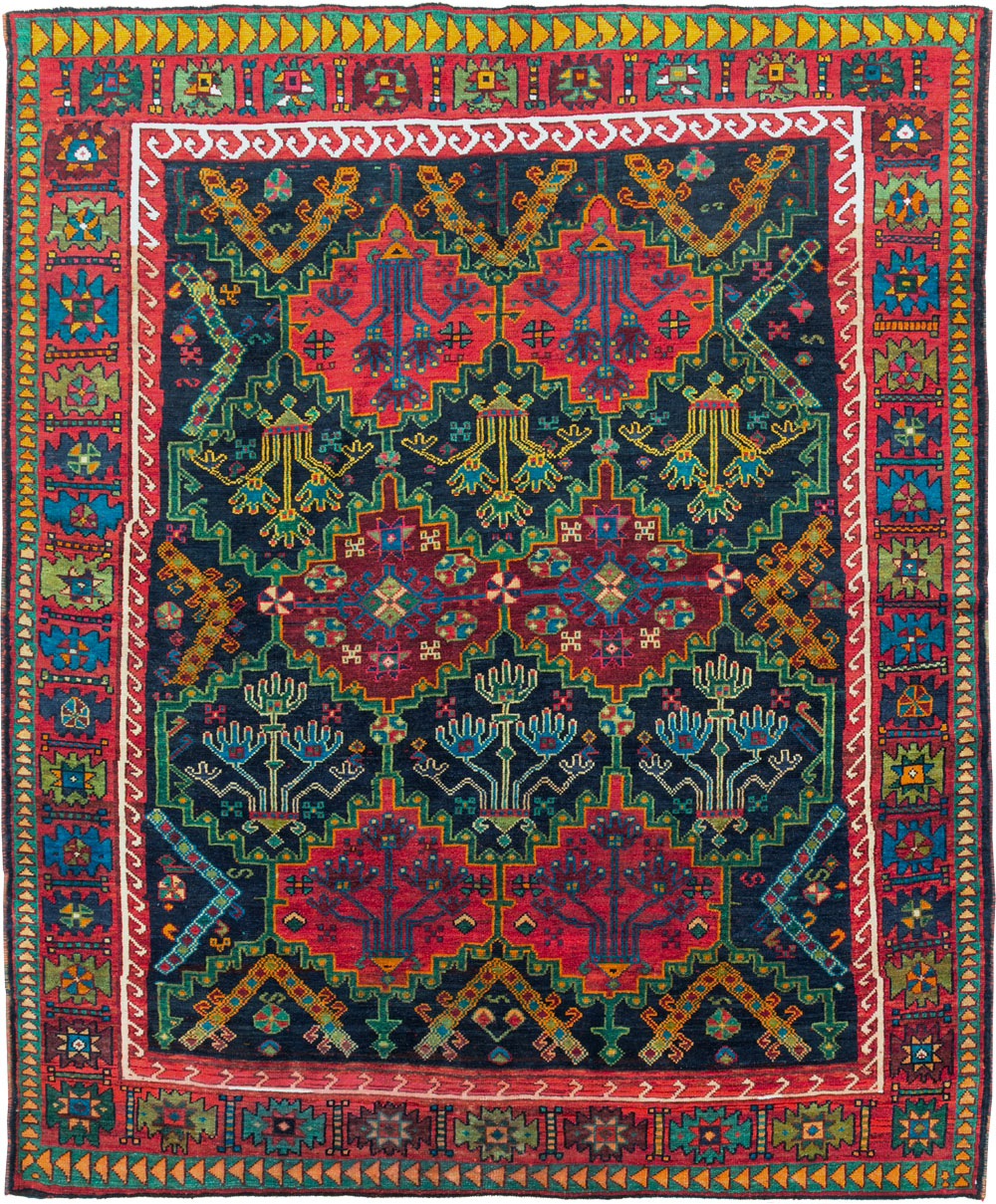 Vintage Persian Ardabil Small Room Size Carpet, No.29446 - Staging