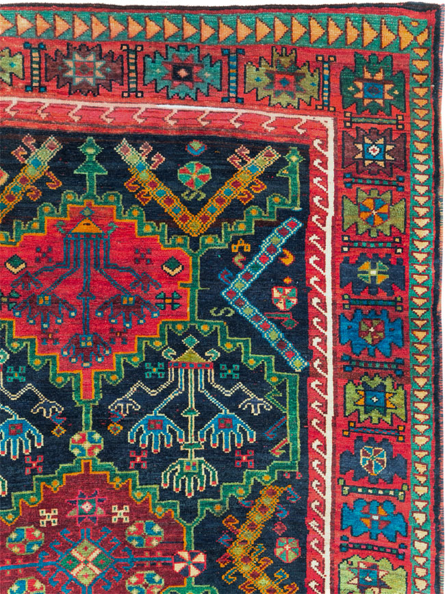 Vintage Persian Ardabil Small Room Size Carpet, No.29446 - Staging