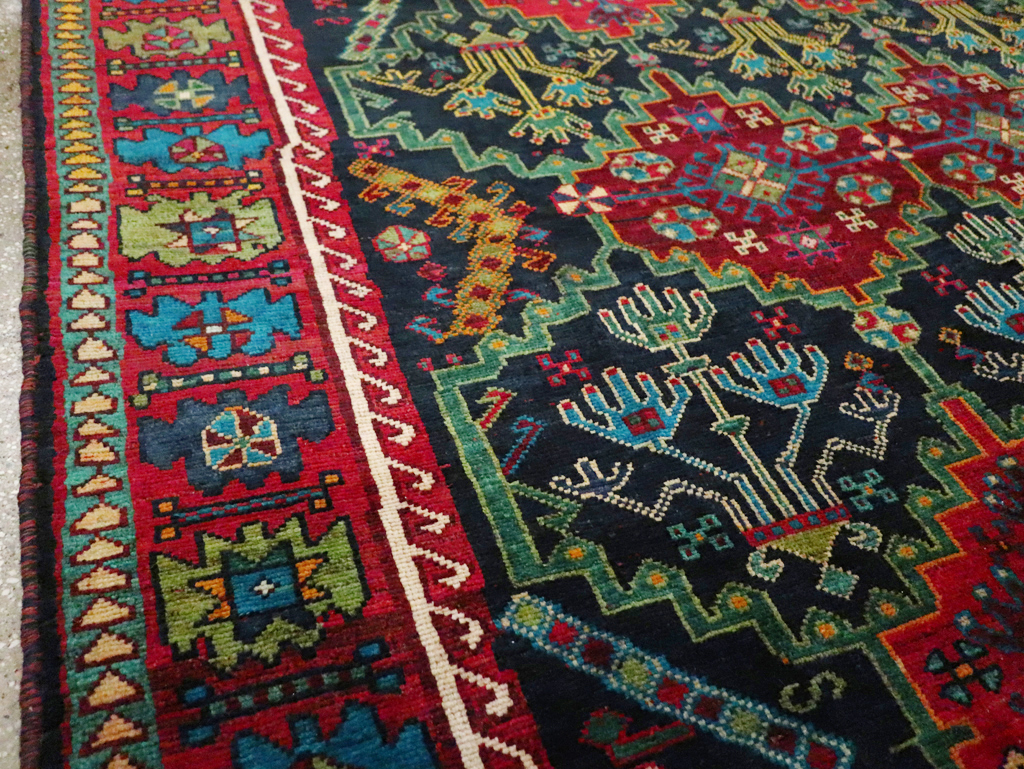 Vintage Persian Ardabil Small Room Size Carpet, No.29446 - Staging