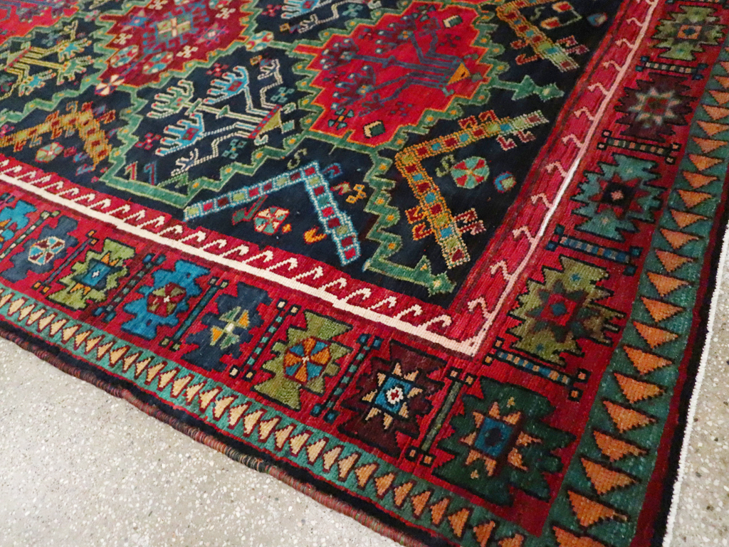 Vintage Persian Ardabil Small Room Size Carpet, No.29446 - Staging