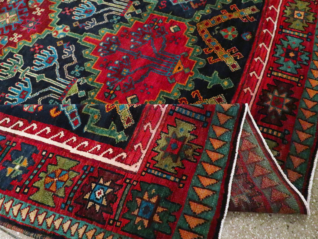 Vintage Persian Ardabil Small Room Size Carpet, No.29446 - Staging