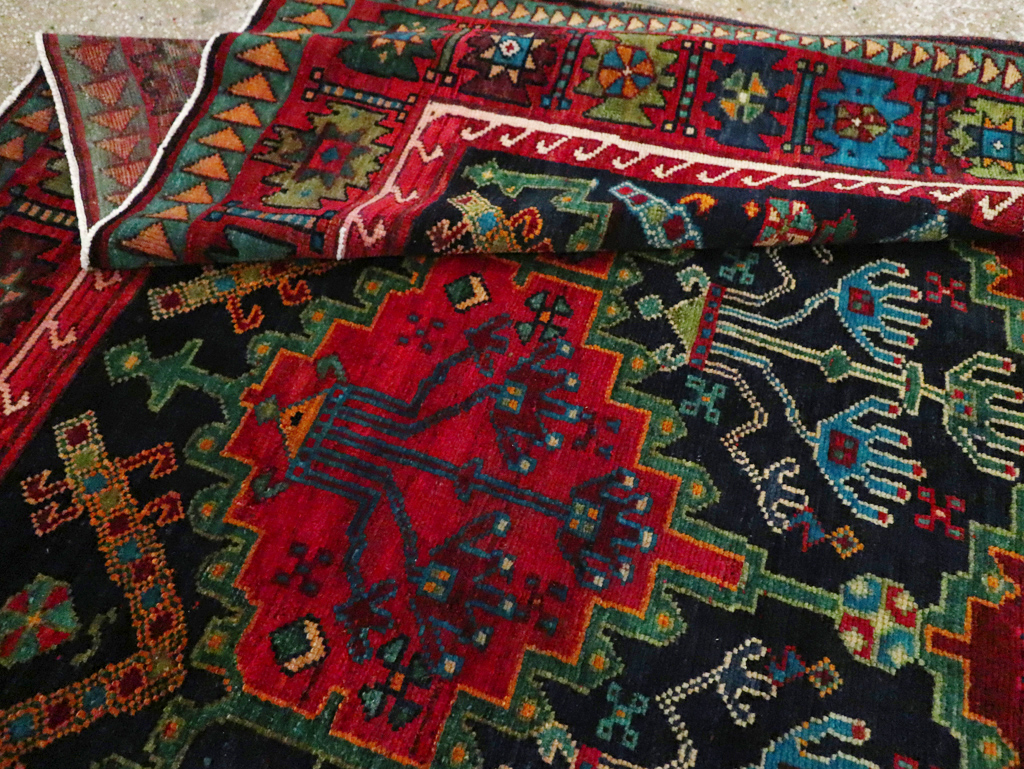 Vintage Persian Ardabil Small Room Size Carpet, No.29446 - Staging