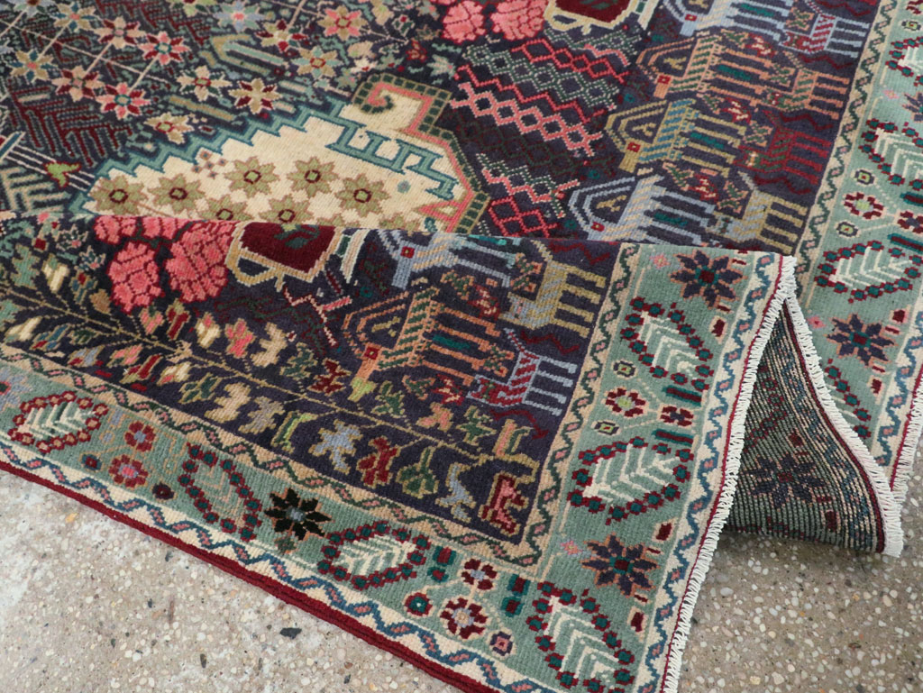 Vintage Persian Kurd Accent Rug, No.29457 - Staging