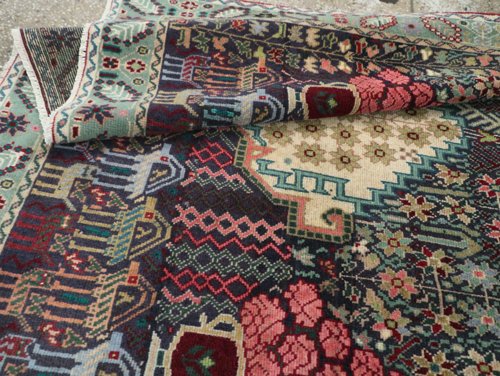 Vintage Persian Kurd Accent Rug, No.29457 - Staging
