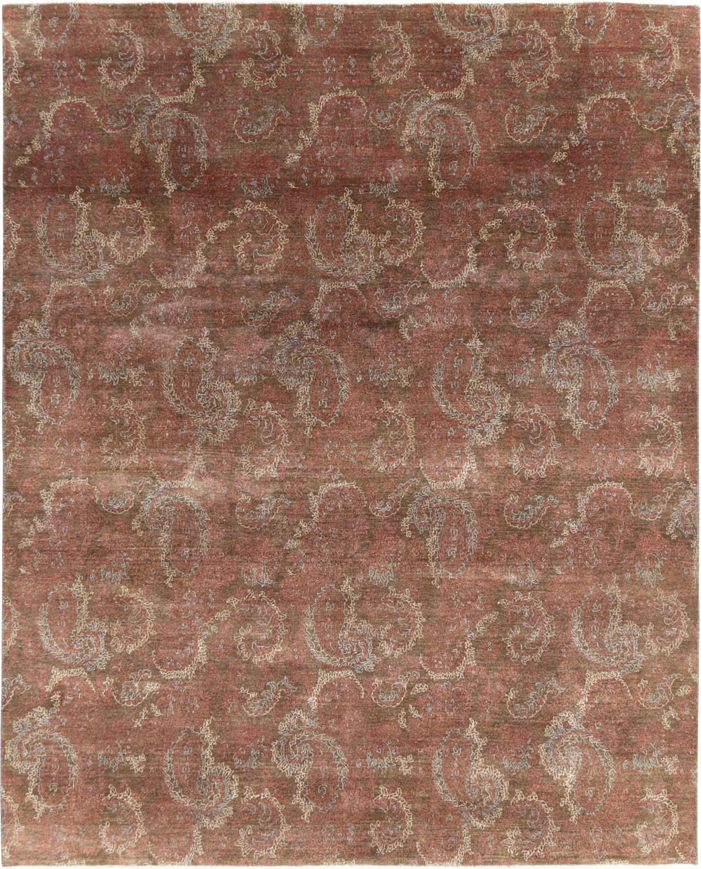 Vintage Persian Mashad Carpet, No.29464 - Staging