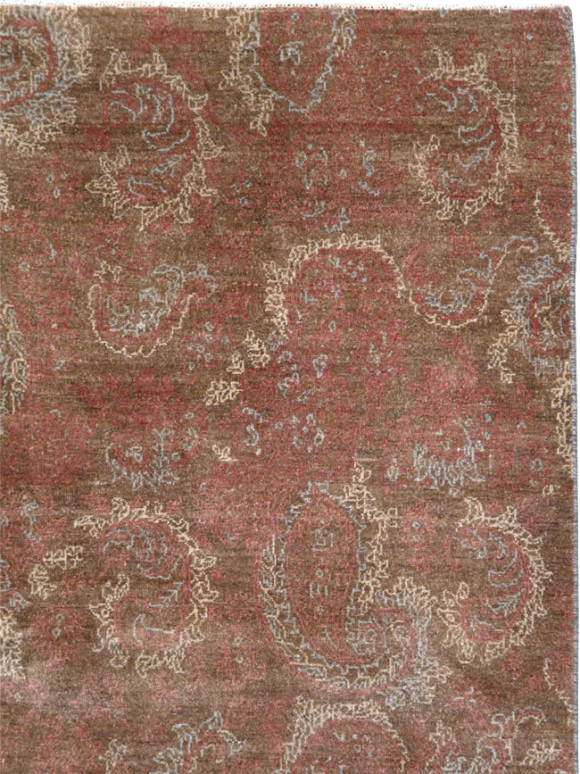Vintage Persian Mashad Carpet, No.29464 - Staging