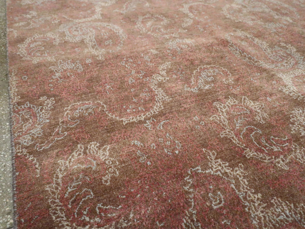Vintage Persian Mashad Carpet, No.29464 - Staging