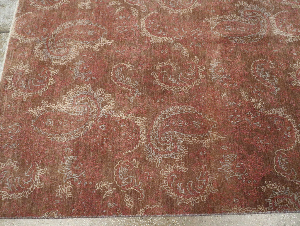 Vintage Persian Mashad Carpet, No.29464 - Staging
