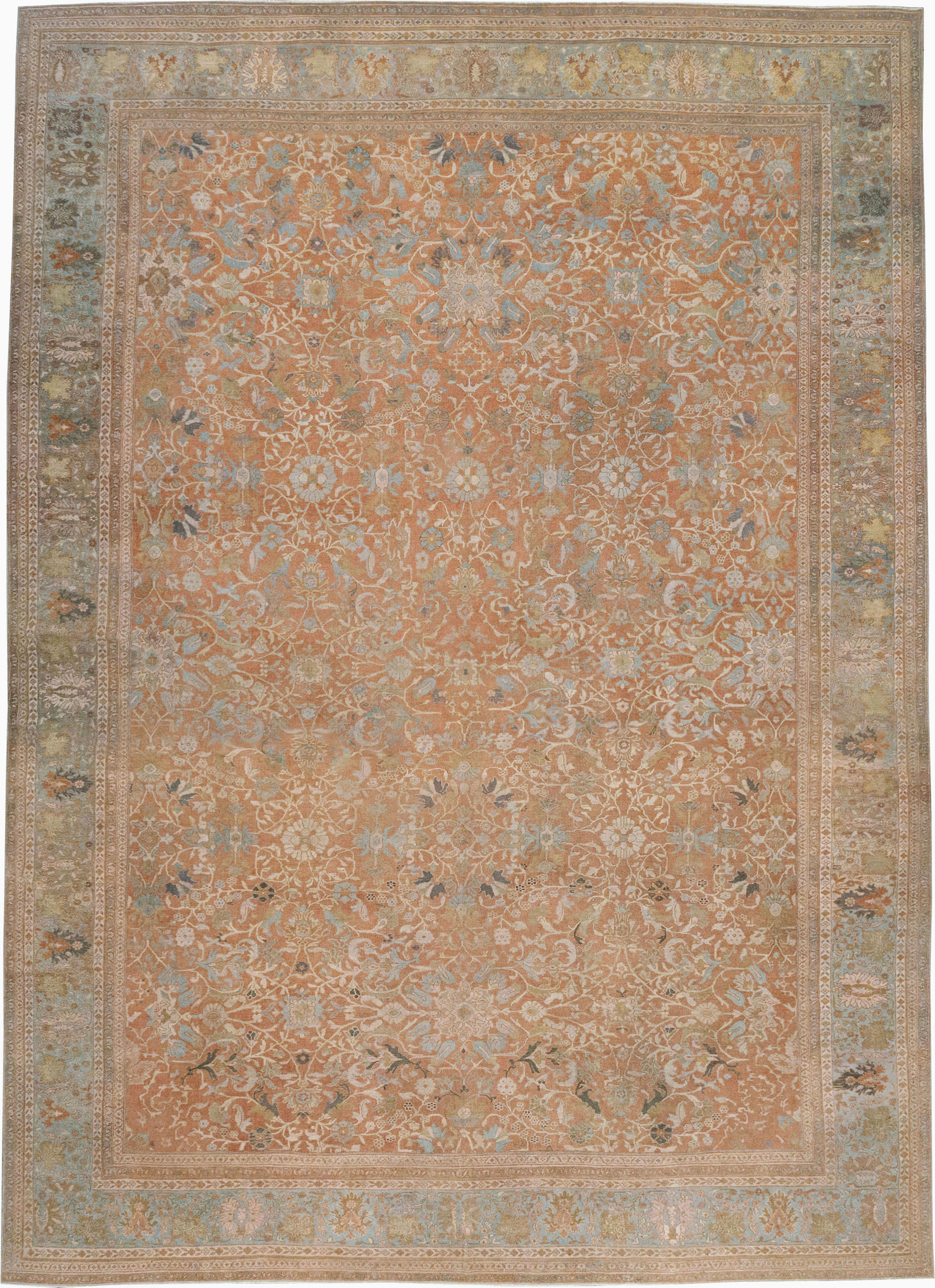 Antique Persian Mahal Oversize Carpet, No.29468 - Staging
