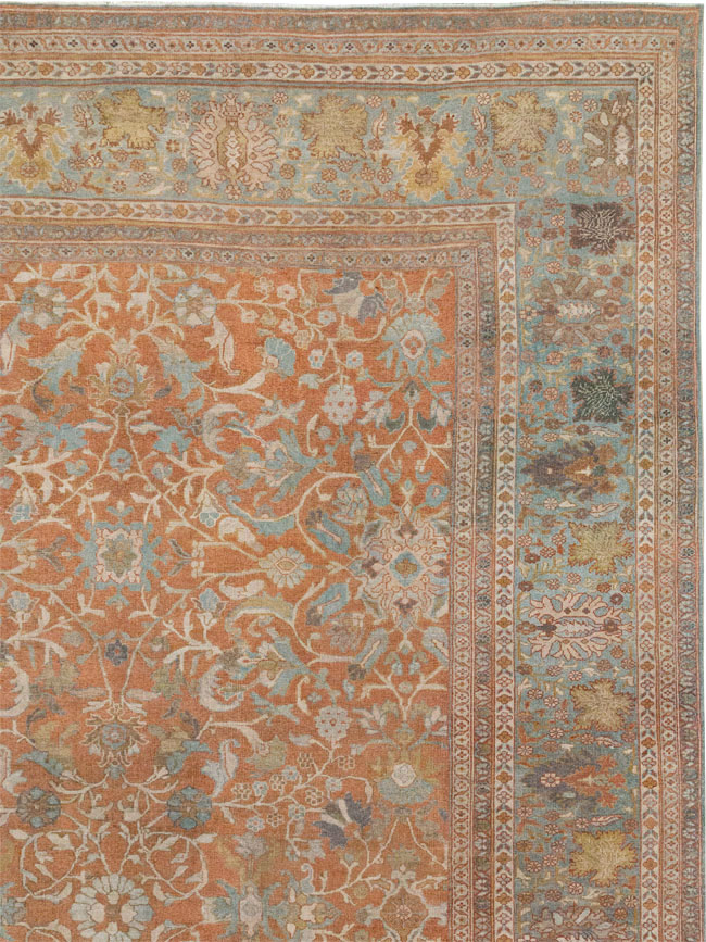 Antique Persian Mahal Oversize Carpet, No.29468 - Staging