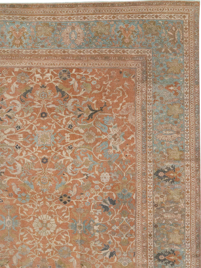 Antique Persian Mahal Oversize Carpet, No.29468 - Staging