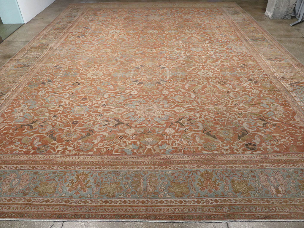 Antique Persian Mahal Oversize Carpet, No.29468 - Staging