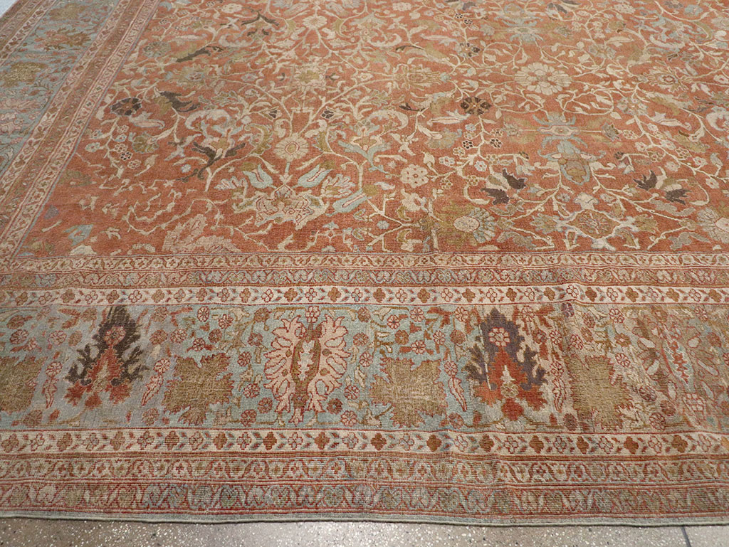 Antique Persian Mahal Oversize Carpet, No.29468 - Staging