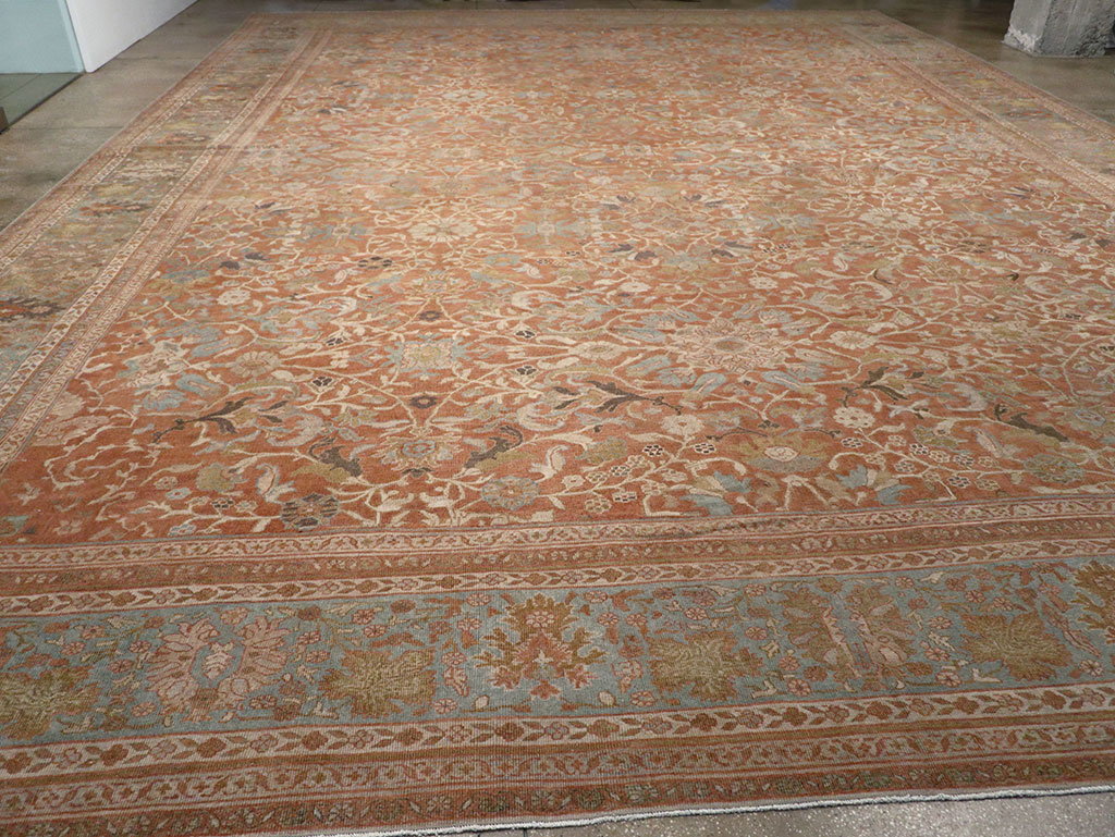 Antique Persian Mahal Oversize Carpet, No.29468 - Staging