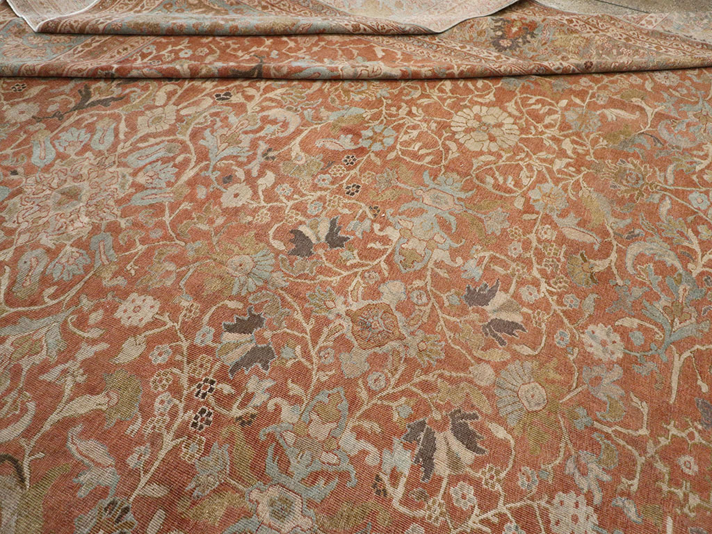 Antique Persian Mahal Oversize Carpet, No.29468 - Staging