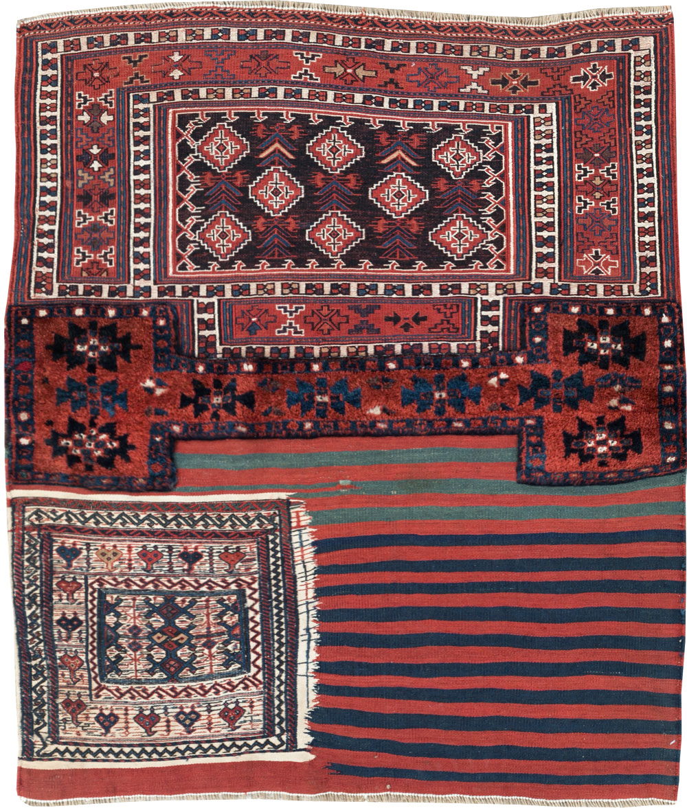 Mid-20th Century Persian Flatweave Kilim, No.29473 - Staging