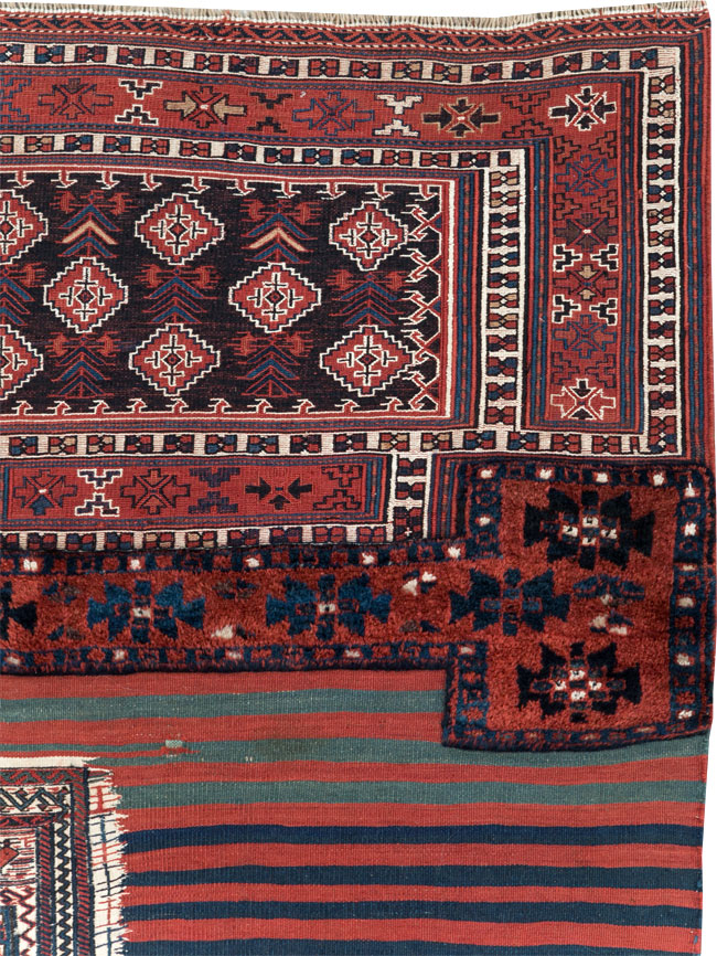 Mid-20th Century Persian Flatweave Kilim, No.29473 - Staging
