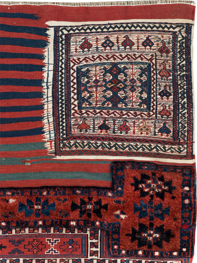 Mid-20th Century Persian Flatweave Kilim, No.29473 - Staging