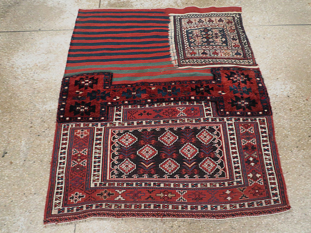 Mid-20th Century Persian Flatweave Kilim, No.29473 - Staging